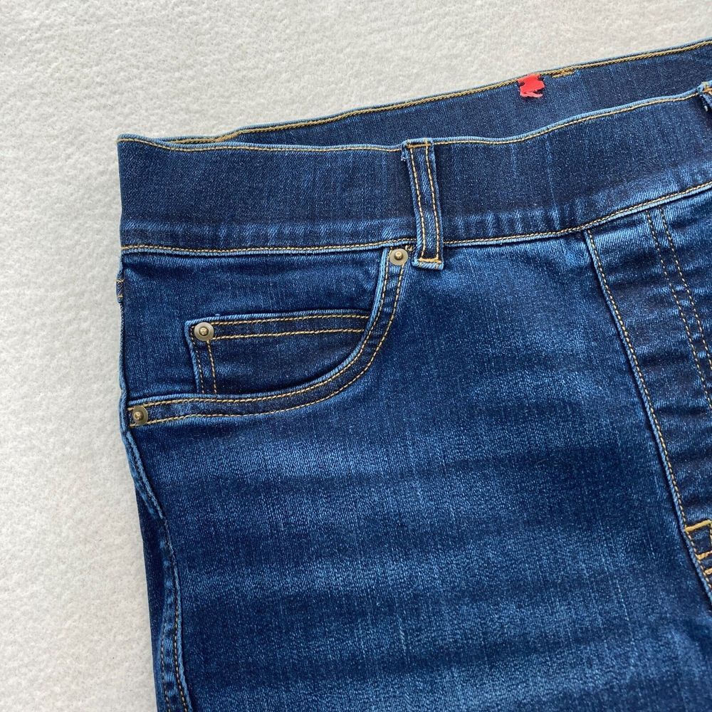 Spanx Jeans Women's 30x28 Pull On Skinny Ankle Dark Wash Blue Stretch Denim - Picture 3 of 12